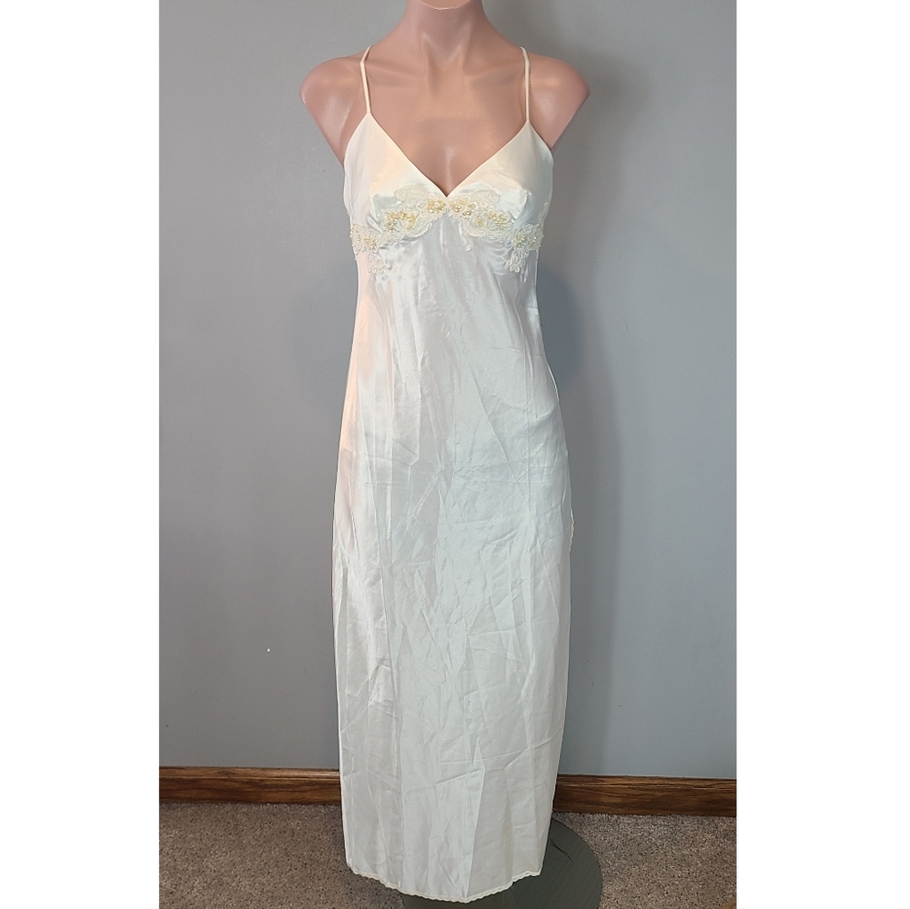 Victoria's Secret Cream Chemise with Yellow Accents